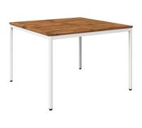 vidaXL Tavolo da cena da giardino Naturale e Bianco