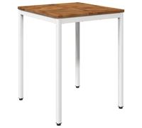 vidaXL Tavolo da cena da giardino Naturale e Bianco 60 x 60,5 x 75 cm