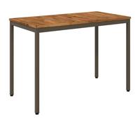 vidaXL Tavolo da cena da giardino Naturale e Caffè 108,5 x 55 x 75 cm