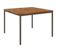 vidaXL Tavolo da cena da giardino Naturale e Caffè 110 x 108,5 x 75 cm
