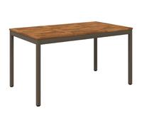 vidaXL Tavolo da cena da giardino Naturale e Caffè 141 x 80,5 x 75 cm