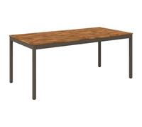 vidaXL Tavolo da cena da giardino Naturale e Caffè 147 x 88,5 x 75 cm