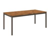 vidaXL Tavolo da cena da giardino Naturale e Caffè 180 x 88,5 x 75 cm
