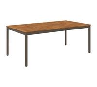 vidaXL Tavolo da cena da giardino Naturale e Caffè 196 x 100,5 x 75 cm