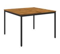 vidaXL Tavolo da cena da giardino Naturale e Nero 110 x 108,5 x 75 cm