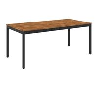 vidaXL Tavolo da cena da giardino Naturale e Nero 180 x 88,5 x 75 cm