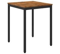 vidaXL Tavolo da cena da giardino Naturale e Nero 60 x 60,5 x 75 cm