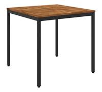 vidaXL Tavolo da cena da giardino Naturale e Nero 80 x 80,5 x 75 cm