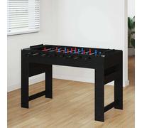 vidaXL Tavolo da Foosball Rovere Nero 125 x 60,5 x 80 cm