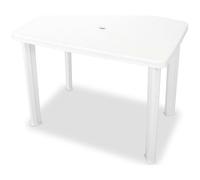 VIDAXL - Tavolo Da Giardino 101x68x72 Cm In Plastica Bianco
