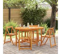 vidaXL Tavolo da Giardino 5 pcs Marrone Legno di Acacia Massello