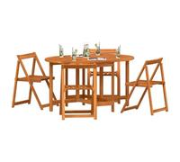 vidaXL Tavolo Ovale in Legno Massello di Acacia per 4 Persone Mobili da Esterno Contemporanei Finitura Resistente alle Intemperie Perfetto per Patii e Giardini Patio Giardino Balcone