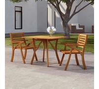 vidaXL Tavolo da Giardino 85x85x75 cm Legno Massello di Acacia