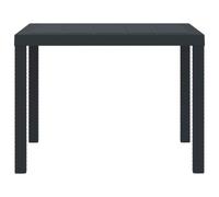vidaXL Tavolo da giardino antracite 100 x 100 x 73 cm in polyrattan