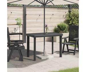 vidaXL Tavolo da Giardino Antracite 101x68x72 cm in Plastica