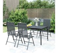 vidaXL Tavolo da Giardino Antracite 165x80x72 cm Rete d'Acciaio