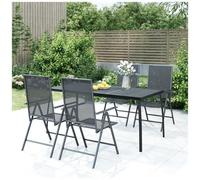 vidaXL Tavolo da Giardino Antracite 165x80x72 cm Rete d'Acciaio