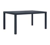 AX Tavolo Pranzo Giardino Antracite 150x90x72cm Patio Balcone Terrazza New 45605