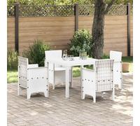 vidaXL Tavolo da Giardino Bianco 100x100x73 cm in Rattan Politossidico