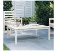 VIDAXL - Tavolo Da Giardino Bianco 121x82,5x45 Cm Legno Massello Di Pino