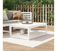 vidaXL Tavolo da Giardino Bianco 121x82,5x45 cm Legno Massello di Pino