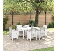 vidaXL Tavolo da Giardino Bianco 150x100x73 cm in Polyrattan