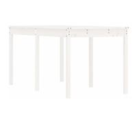 VIDAXL - Tavolo Da Giardino Bianco 159,5x82,5x76cm Legno Massello Pino