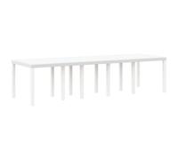 vidaXL Tavolo da giardino bianco 300 x 100 x 73 cm polyrattan