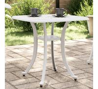 vidaXL Tavolo da Giardino Bianco 53x53x53 cm in Alluminio Pressofuso