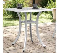 vidaXL Tavolo da Giardino Bianco 53x53x53 cm in Alluminio Pressofuso