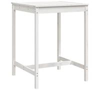 vidaXL Tavolo da Giardino Bianco 82,5x82,5x110cm Legno Massello Pino