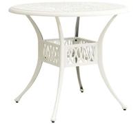 VIDAXL - Tavolo da Giardino Bianco 90x90x74 cm in Alluminio Pressofuso