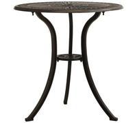 VIDAXL - Tavolo Da Giardino Bronzo 62x62x65 Cm In Alluminio Pressofuso
