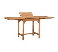 vidaXL Tavolo da Giardino Estensibile Elegante Robusto Arredi Esterni Campeggio Picnic (110-160) x80x75 cm Colore Naturale Legno Massello di Teak