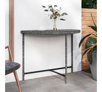 vidaXL Tavolo da Giardino Grigio 100x50x75 cm in Polyrattan