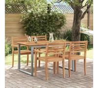 TAVOLO DA ESTERNO VIDAXL da giardino, Legno massello di acacia, 80x140x75 cm