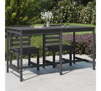 AX Tavolo Grigio 203.5x90x110cm Rustico Elegante Legno Patio Giardino New 824104