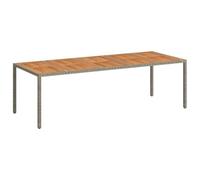 vidaXL Tavolo da Giardino Grigio 250 x 100 x 75 cm polyrattan, Giardino e Terrazza, Set Tavolo da Pranzo all'Aperto Moderno, Mobili Resistente per Raduni e Eventi all'Aperto, Design Contemporaneo
