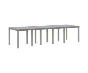 vidaXL Tavolo da Giardino Grigio chiaro 300 x 100 x 73 cm polyrattan | Aspetto moderno con linee pulite, Fattto per stare all'aperto, Ti basta un cacciavite e sei a posto
