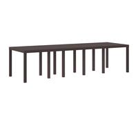 vidaXL Tavolo da Giardino Marrone 300x100x73 cm Polyrattan, Tavolo da Giardino Marrone 150x100x73 cm Polyrattan