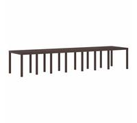 vidaXL Tavolo da Giardino Marrone 400 x 100 x 73 cm polyrattan | Stile moderno con linee dolci e un bel finish marrone, Costruzione robusta perfetta per l’esterno,