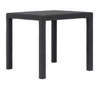 VIDAXL - Tavolo Da Giardino Marrone 79x79x72 Cm In Plastica Stile Rattan