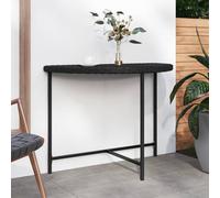 vidaXL Tavolo da Giardino Nero 100x50x75 cm in Polyrattan