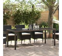 vidaXL Tavolo da Giardino Nero 200 x 80 x 73 cm Metallo