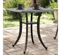 vidaXL Tavolo da Giardino Nero 53x53x53 cm in Alluminio Pressofuso