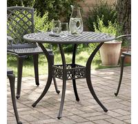 vidaXL Tavolo da Giardino Nero Ø90x75 cm in Alluminio Pressofuso, Tavolo da Esterno, Mobile da Giardino, arredo da Giardino, Tavolo da Patio