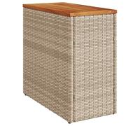 vidaXL Tavolo da Giardino Piano in Legno Beige 58x27,5x55cm Polyrattan