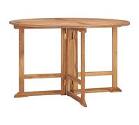 vidaXL Tavolo da Giardino Pieghevole Ø110x75 cm in Massello di Teak