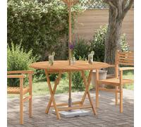 vidaXL Tavolo da Giardino Pieghevole Ø110x75 cm Legno Massello di Teak