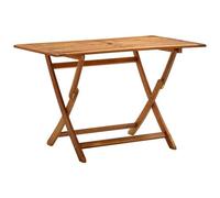 VIDAXL - Tavolo da Giardino Pieghevole 120x70x75 cm in Massello d'Acacia